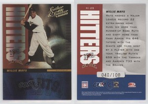 2005 Donruss Leather & Lumber Hitters Inc Gold /100 Willie Mays #HI-25 HOF