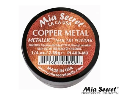 Polvo para arte en uñas MIA SECRET 1/4 OZ - metal cobre (colección metálica) Foto 1 de 2