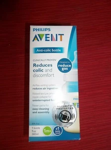AVENT by Phillips 1 Month+ Anti-Colic Wide Neck Baby Bottle 9 oz. NIB! - Picture 1 of 5