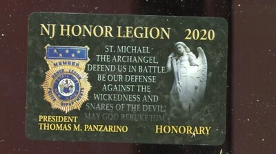 2020 New Jersey  honor legion pba card - Image 1 of 2