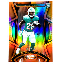 2023 PANINI CERTIFIED #160 DEVON ACHANE ROOKIE ORANGE MIRROR /149 SP DOLPHINS RC
