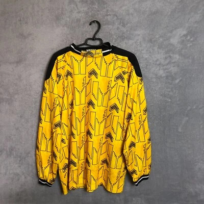 Camisa de fútbol de portero Hummel vintage amarilla negra para hombre talla 2XL Foto 1 de 4