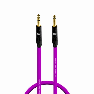 Cable mono desequilibrado TRS macho a TS 1/4" - longitud personalizada, cable conector color Foto 1 de 4