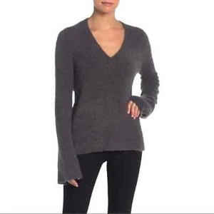 360 Pullover Emory grau V-Ausschnitt Woll-Alpaka-Mischung Sweater Small neu ohne Etikett - Bild 1 von 8