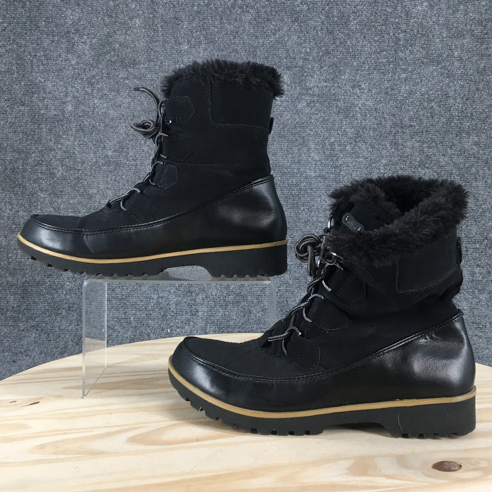 Botas de invierno JBU by Jambu para mujer 8,5 M Bristol con cordones espuma viscoelástica ribete de piel sintética Foto 1 de 4
