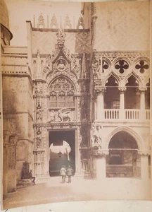 Printing PHOTO-1880 Italy Venice Holder Of Palace Ducale-Papier Albumin 20x26cm - Picture 1 of 1