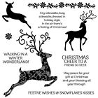 Winter Christmas Cheer Reindeer Lace Metal Cutting Dies Clear Stamps Card Craft