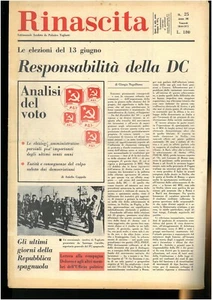 Wöchentliche Wiedergeburt gegründet von Palmiro Togliatti Nr. 25 18. Juni 1971 - Bild 1 von 1