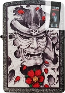 Zippo 82873 Japanese Samurai design Iron Stone Matte Lighter + FLINT PACK - Picture 1 of 1