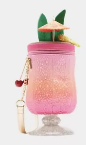 Betsey Johnson Kitsch Its 5 O Clock Somewhere Pink Crossbody Bag New Sealed - Picture 1 of 11