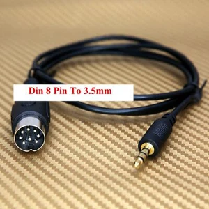Cable de entrada de audio auxiliar de 3,5 mm para automóvil de EE. UU. mini conector auxiliar 8 pines M-BUS CD cambio X4P1 - Imagen 1 de 1