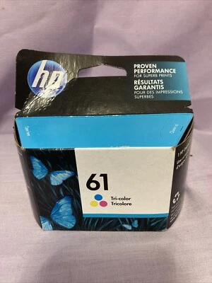 HP #61 Ink Cartridges 61 Color NEW GENUINE Tri-color - Image 1 of 3