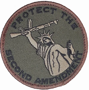 🔥 PROTECT THE SECOND AMENDMENT EMBROIDERED TACTICAL PATCH 3" FOREST - Picture 1 of 1