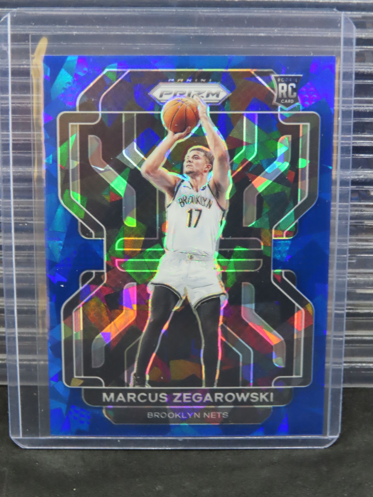 2021-22 Prizm Marcus Zegarowski Blue Ice Prizm Rookie RC #040/125 Nets D241
