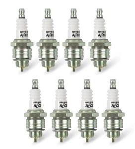 Accel Spark Plug Set 8 Shorty Header Chevy Small Block V8 265 283 307 327 350 SB - Picture 1 of 11