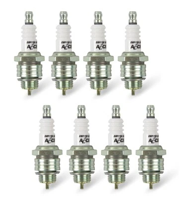 Accel Spark Plug Set 8 Shorty Header Chevy Small Block V8 265 283 307 327 350 SB - Image 1 of 4