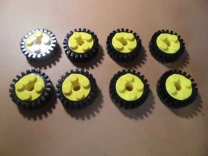 Lego 8x Rad Felge 6248 Reifen 3483 schwarz gelb egen15 - Bild 1 von 2