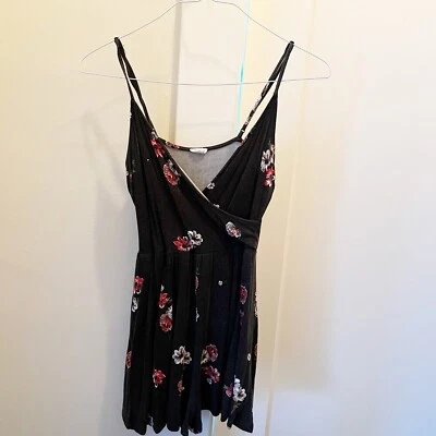 Romper floral de garagem pequeno rayon elastano sem mangas - Imagem 1 de 4