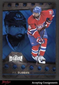 2014-15 Fleer Showcase Universe Precious Metal Gems Blue PMG P.K. Subban /100