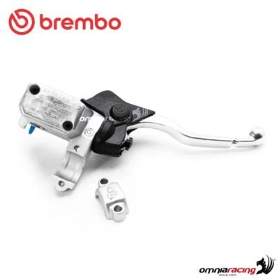 Pompa freno assiale Brembo ant PS11mm corpo/leva argento con serbatoio integrato - Immagine 1 di 4