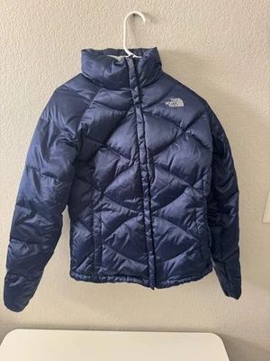 The North Face Blue Short Relaxed Women's Puffer Coat M Medium - Image 1 of 4