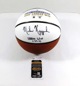 Mike Krzyzewski Coach K Signed 1000th Win Full Size Basketball Duke JSA Auto 388 - Picture 1 of 5