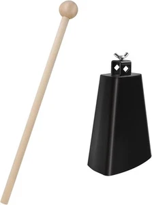Soulmate Cowbell Instrument 4 inch Metal Steel Cow Bell 4”, Black - Picture 1 of 7