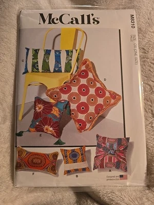 1 NEW McCall's - M8310 Six (6) Different Style of Pillows in one Sewing Pattern! - Image 1 of 2