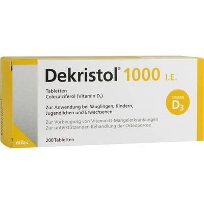 DEKRISTOL 1.000 I.E. Tabletten 200 St. PZN 10068967 - Bild 1 von 4