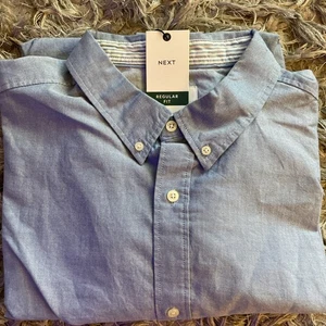 XXXL Next Men’s Light Blue Shirt Long Sleeve New with Tags 3XL - Picture 1 of 7