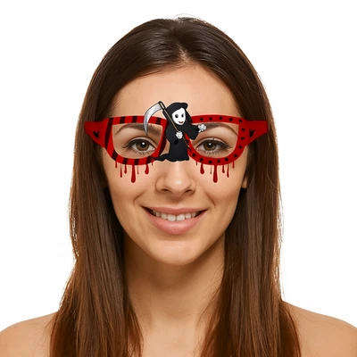 6 pcs Pumpkin Design Halloween Paper Glasses Funny Party Photo Props  Girl - Image 1 of 4