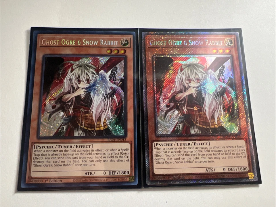 Yugioh! Ghost Ogre & Snow Rabbit RA04-EN015 Secret Rare & Platinum Secret Rare - Image 1 of 1