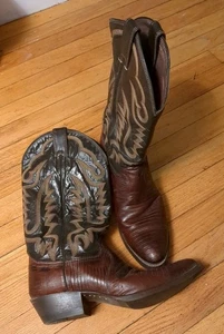 Justin Brown Western Boots Cowboy Boots Men 10 D Style 8308 - Picture 1 of 23