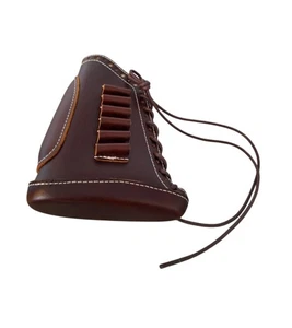 Tourbon Tactical Leather Rifle Gun Buttstock Cheek Rest Riser with Ammo Holder - Picture 1 of 18