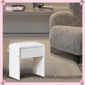 Sgabello bianco per trucco camera da letto pianoforte seduta morbida imbottita cuscino sedia moderno - Foto 1 di 9