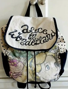 Alice in Wonderland Disney Loungefly Canvas Backpack - Picture 1 of 11