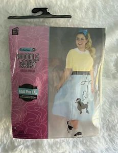 Poodle Skirt 1950’s Costume Women’s Plus Sz XXL Blue Dog - Picture 1 of 11