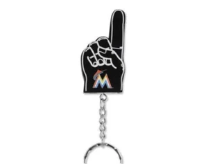 Miami Marlins MLB #1 FINGER "FOAM" HARD PLASTIC KEYCHAIN COLLECTIBLE - Picture 1 of 2