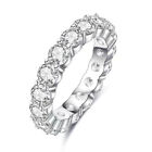 5mm D Color Moissanite Eternity Ring Wedding Band Women 925 Silver Pass Tester