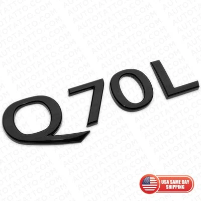 For Infiniti Q70L Rear Trunk Letter Badge Emblem Nameplate Sport Gloss Black - Image 1 of 4