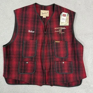 NWT Vintage Woolrich Mountain Film Telluride Buffalo Plaid Vest Style 66 2XL - Picture 1 of 6