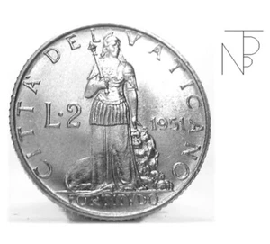 ROMA (Vaticano-Papa PIO XII) 2 Lire 1951 A.XIII - Bild 1 von 6