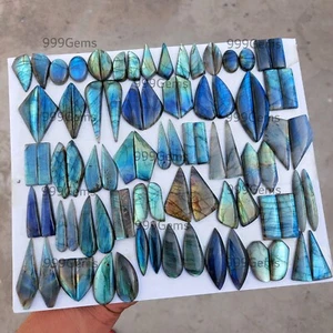 5 Pairs Natural Labradorite Matched Womens Earring Pair Cabochon Loose Gemstone - Picture 1 of 6