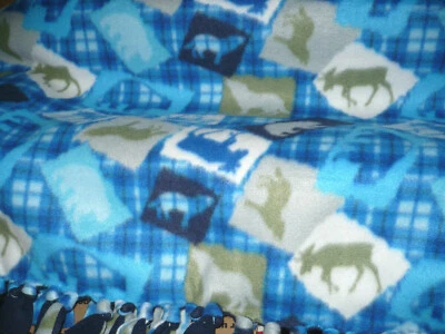 Wolf Bear Moose Corbata Manta 45 x 60 Polar Manta Foto 1 de 3