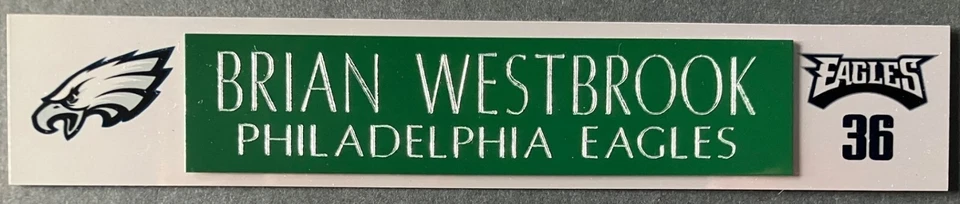 PLACA DE IDENTIFICACIÓN BRIAN WESTBROOK PHILADELPHIA EAGLES Foto 1 de 1