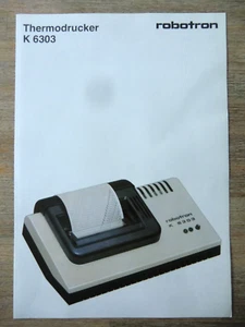 robotron-Verkaufsprospekt von 1984 für den Thermodrucker K 6303, DIN-A4/4 Seiten - Photo 1/1