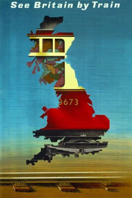 See Britain By Train Travel Vintage Wall Art Home Decor - POSTER 20x30 - Image 1 of 4