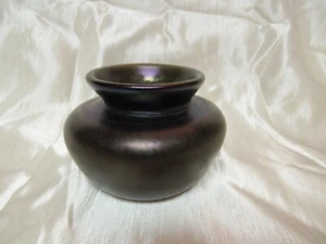 Jarrón de vidrio artístico iridiscente broze liso vintage de 1900 Loetz Austria Checoslovaquia - Imagen 1 de 4