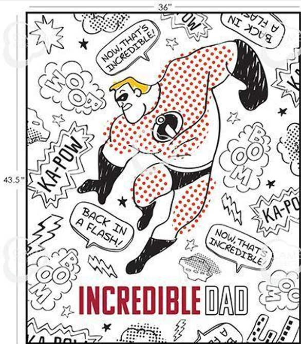 Disney·Pixar Coloring Collection - Incredibles Color Me Panel 36" Cotton Fabric - Image 1 of 1