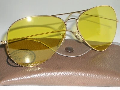 1960's 62mm VINTAGE B&L RAY BAN GEP LARGE KALICHROME CRYSTAL AVIATOR SUNGLASSES - Image 1 of 4